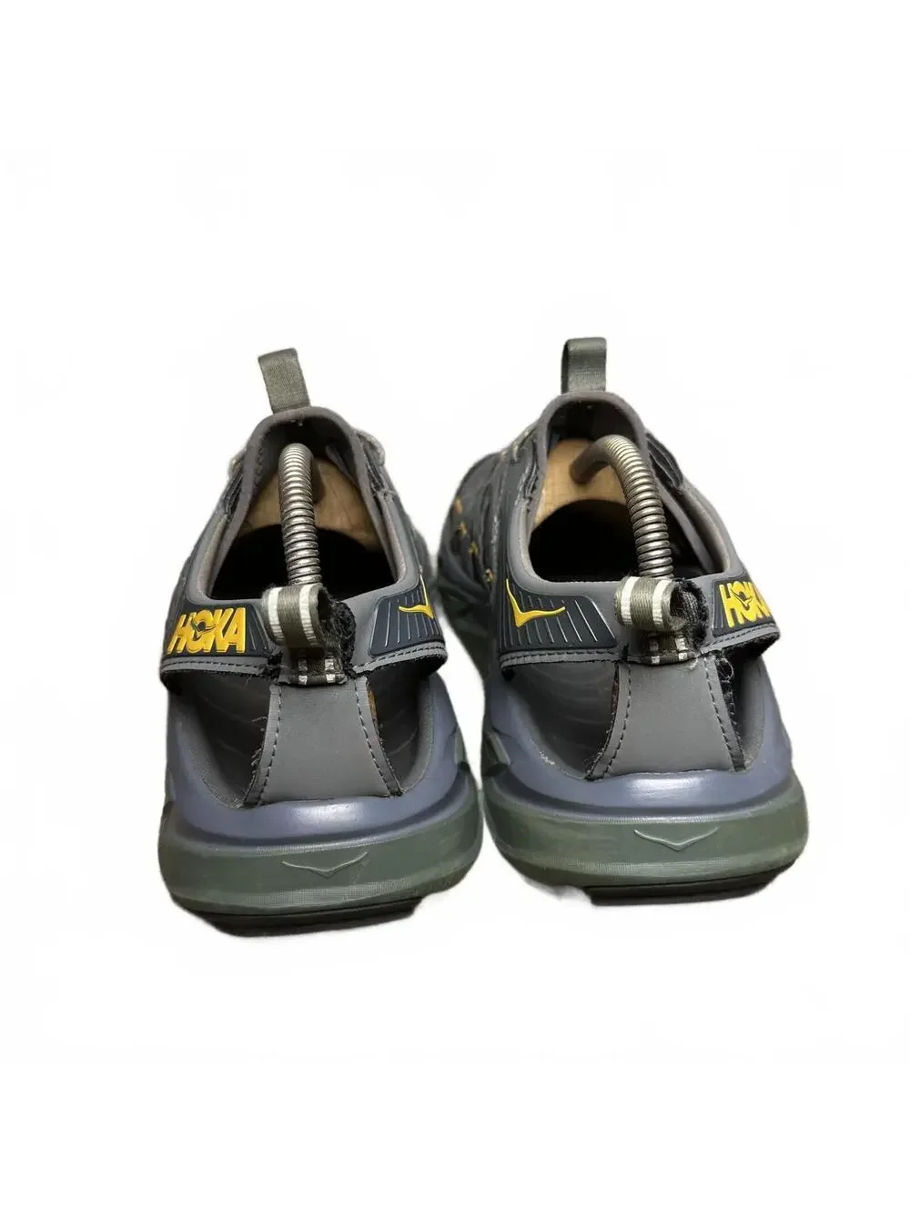 HOKA Hopara Hiking Water Sandals Castlerock Thyme Gray Trail Shoes 1106534